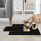 Dog nail scratch board being scratched by a French bulldog in a living room