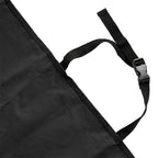 Black waterproof hammock-style back seat cover for dogs, made from Oxford fabric