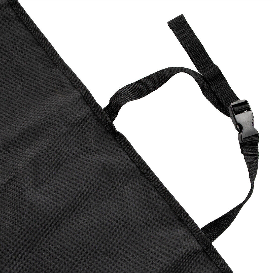 Black waterproof hammock-style back seat cover for dogs, made from Oxford fabric